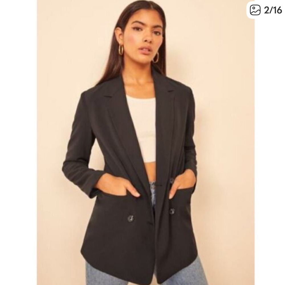 Reformation Black Jenner Blazer